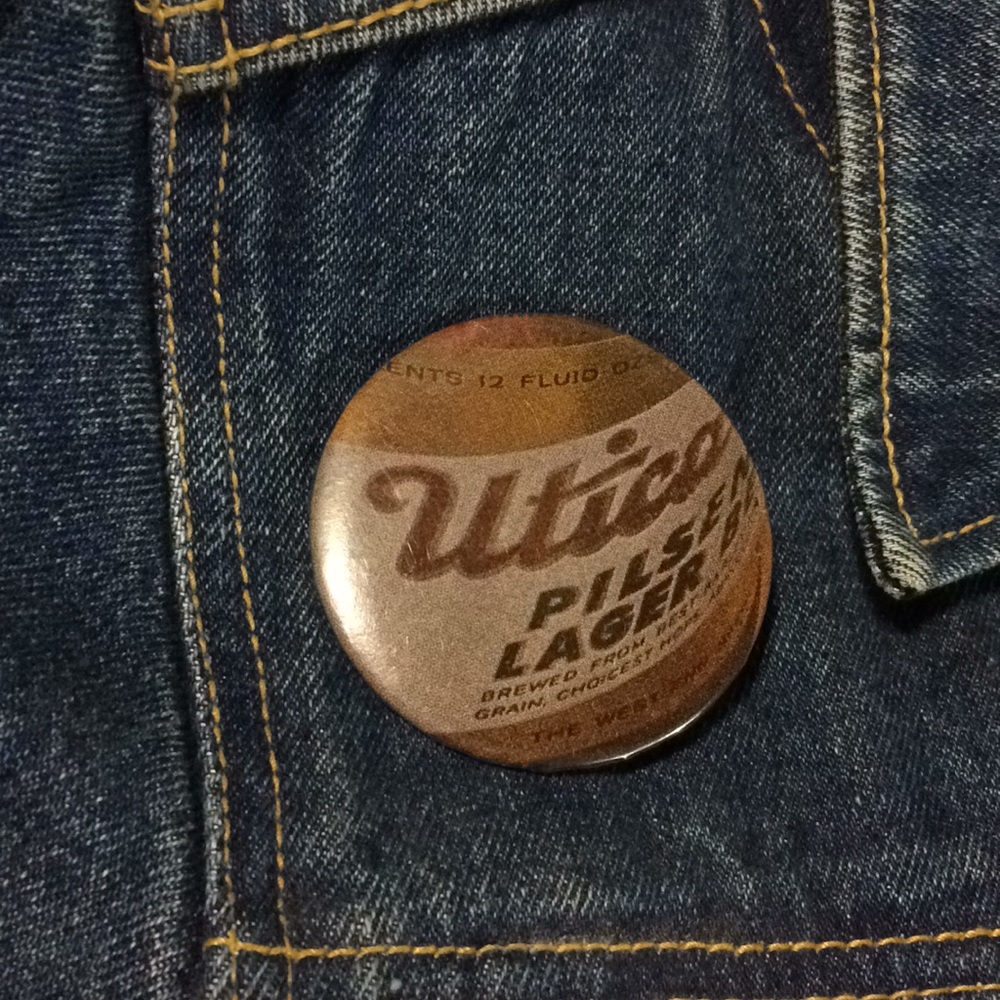 Utica Beer Button